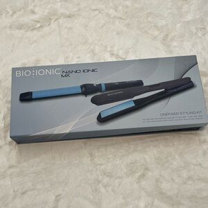 BIOIONIC NANO IONIC MX ONEPASS STYLING KIT flat iron and oval wand